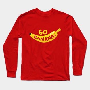Go Banana yellow cute kawaii funny design Long Sleeve T-Shirt